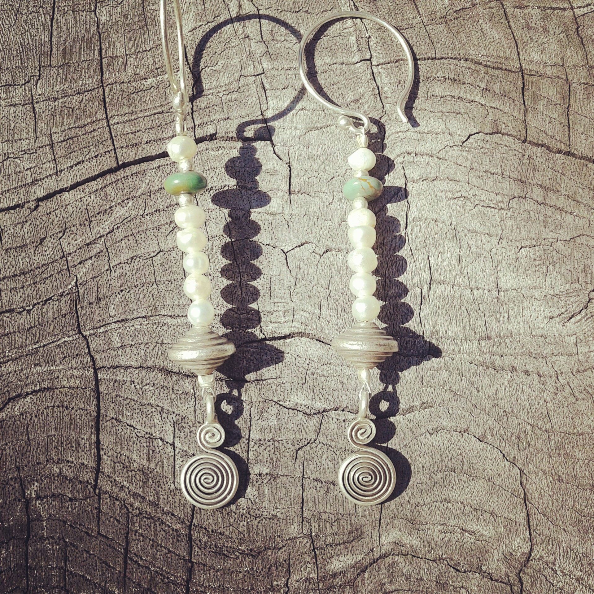  Bride or wedding jewelry - pearl earrings