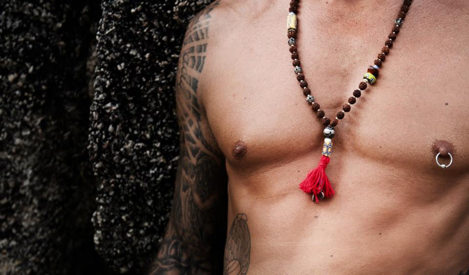 Rudraksha Trade bead Mala with Red Tassel